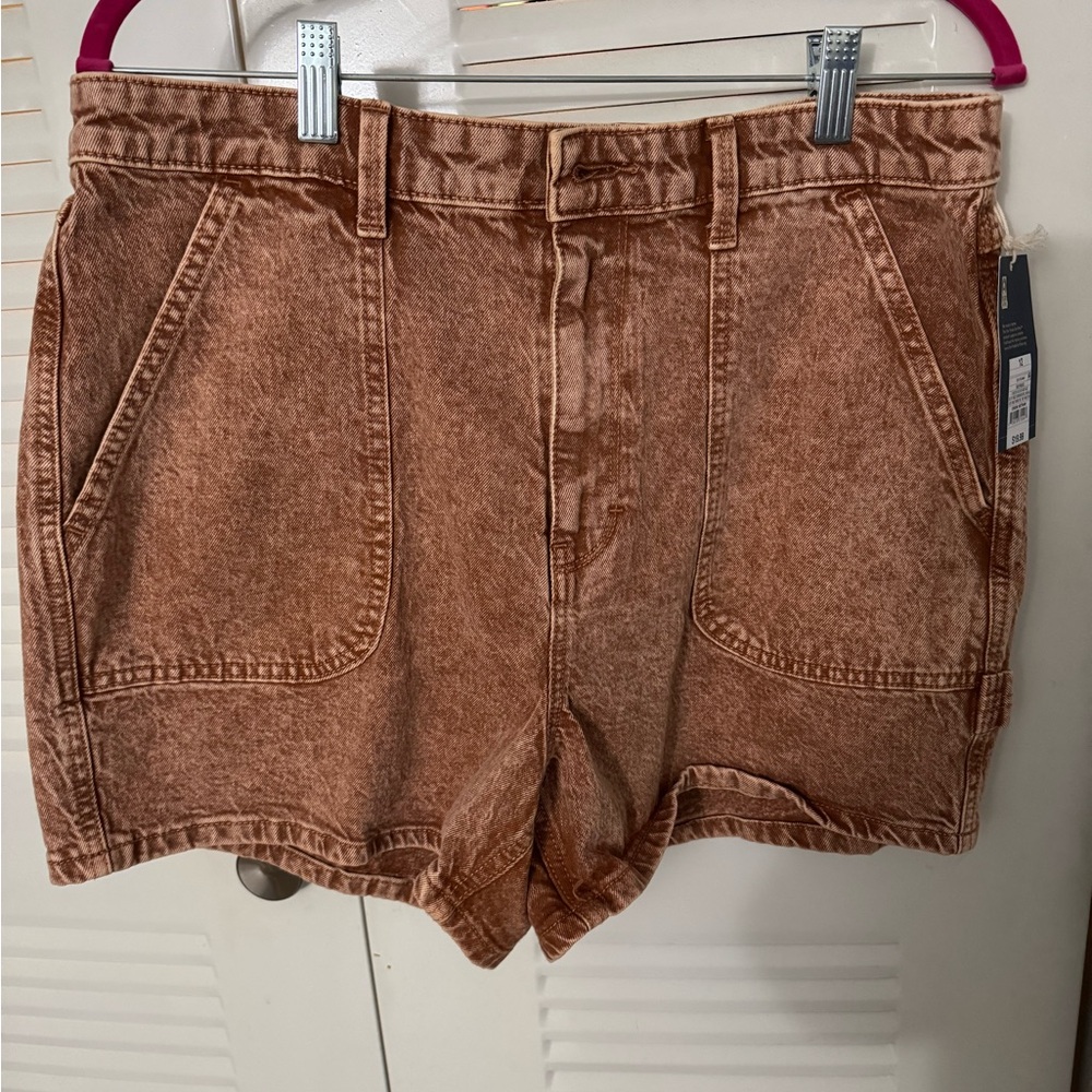 Universal Thread High Waist Shorts in Rust